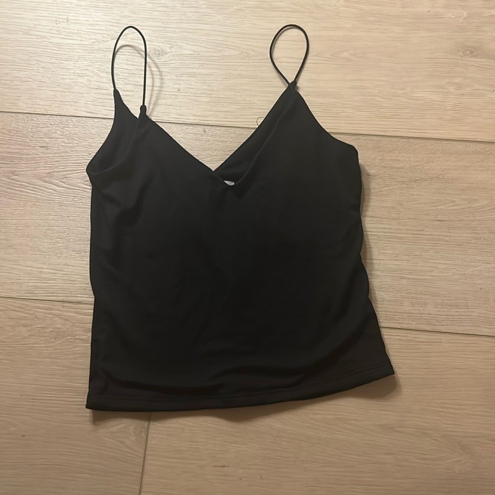 V-neck Black Tank
